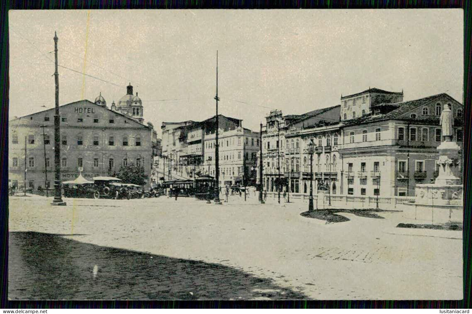 BAHIA - HOTEIS E RESTAURANTES  - Largo Do Theatro - ( Hotel Paris)( Ed. Almeida & Irmão)  Carte Postale - Salvador De Bahia