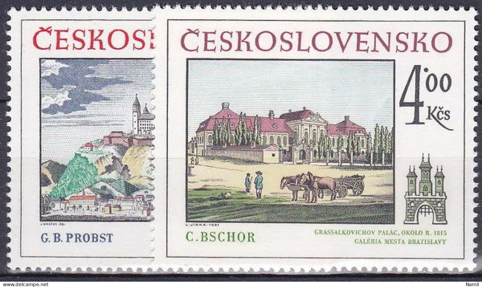 ** Tchécoslovaquie 1981 Mi 2622-3 (Yv 2445-6), (MNH)** - Unused Stamps