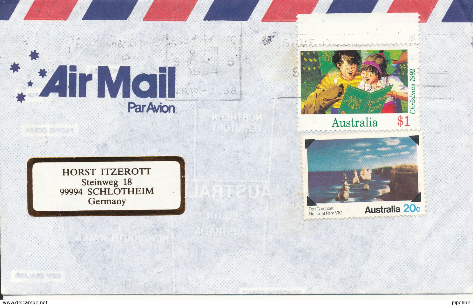 Australia Air Mail Cover Sent To Germany Topic Stamps  The Senders Address Is Cut Of The Backside Of The Cover - Lettres & Documents