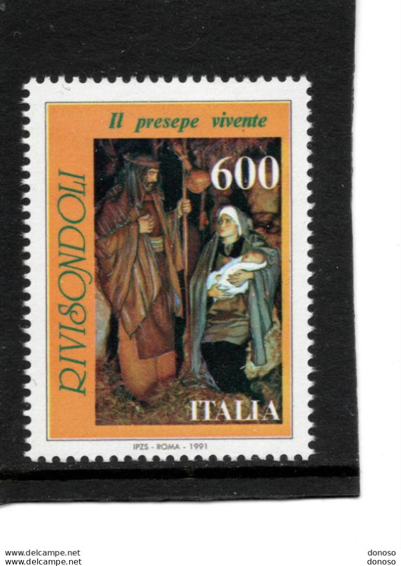 ITALIE 1991 NOËL La Crèche Vivante De Rivisondoli Yvert 1898  NEUF** MNH - 1991-00: Mint/hinged