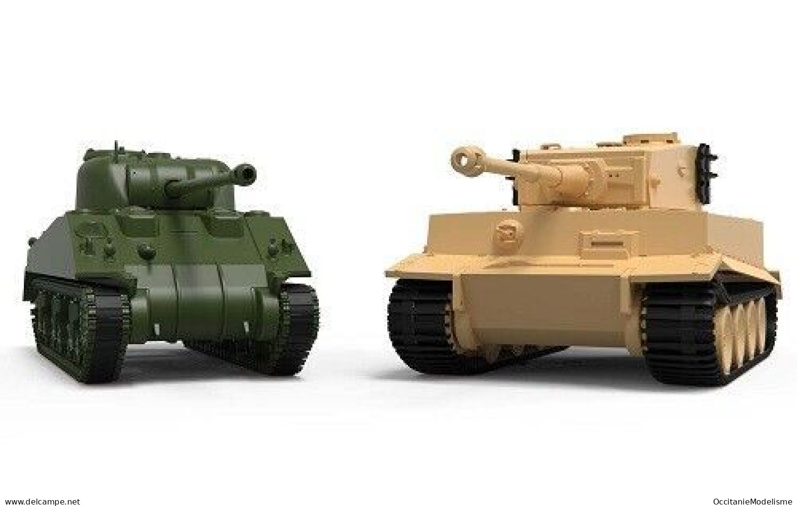 Airfix - Coffret TIGER I Vs SHERMAN FIREFLY Vc Maquettes + Peintures + Colle Réf. A50186 Neuf NBO 1/72 - Military Vehicles