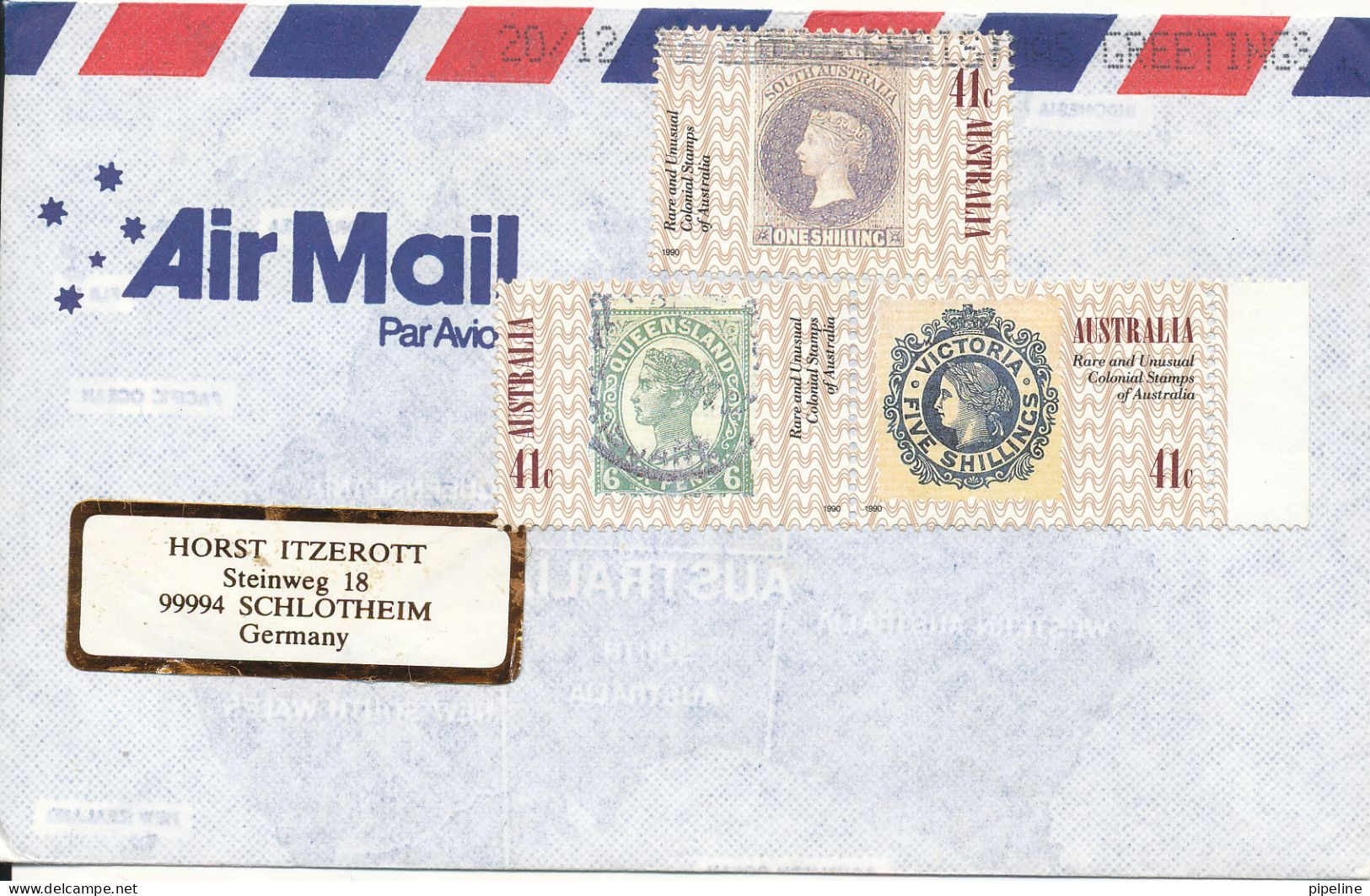 Australia Air Mail Cover Sent To Germany Topic Stamps  The Senders Address Is Cut Of The Backside Of The Cover - Cartas & Documentos