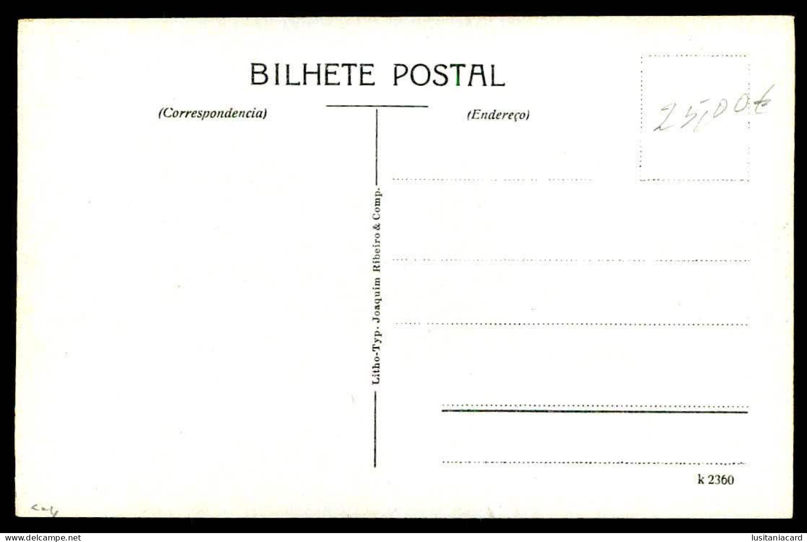 BAHIA - MILITARES QUARTEIS - Quartel General. ( Litho. Typ. Joaquim Ribeiro & Comp. Nº K 2360)  Carte Postale - Salvador De Bahia