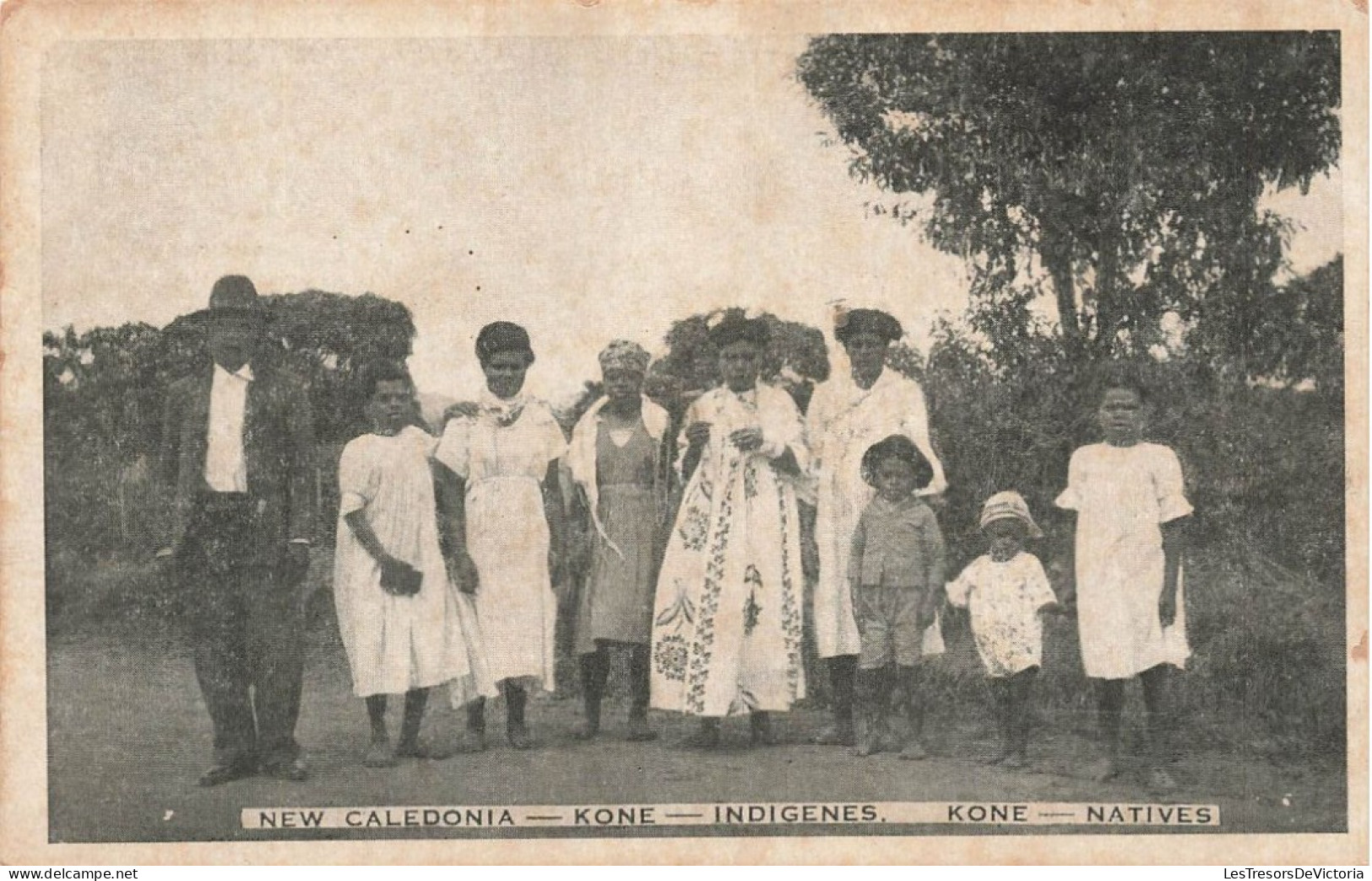 NOUVELLE CALÉDONIE - Kone - Indigenes - Carte Postale Ancienne - New Caledonia