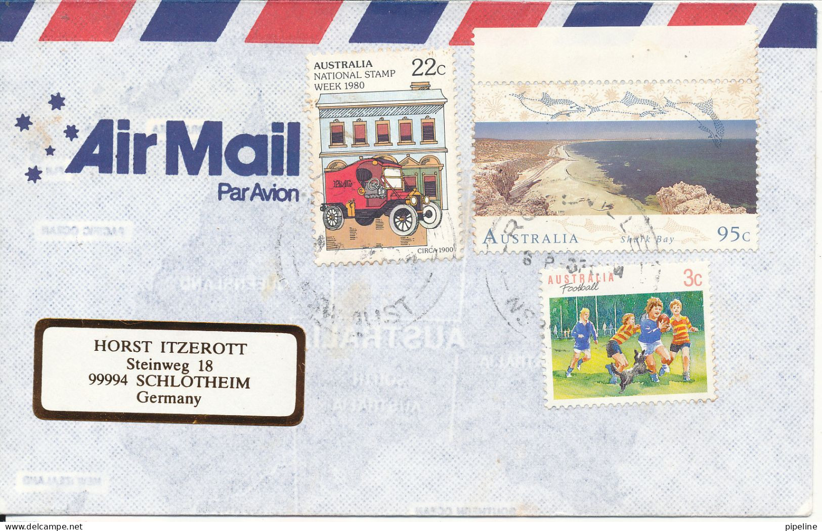 Australia Air Mail Cover Sent To Germany Topic Stamps - Lettres & Documents