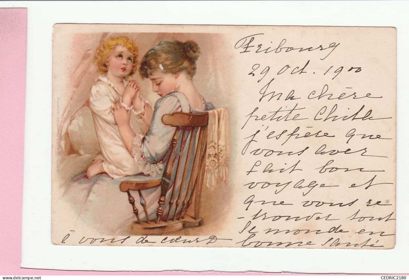 CARTE FEMME AVEC UN ENFANT QUI PRIT - Children's Drawings