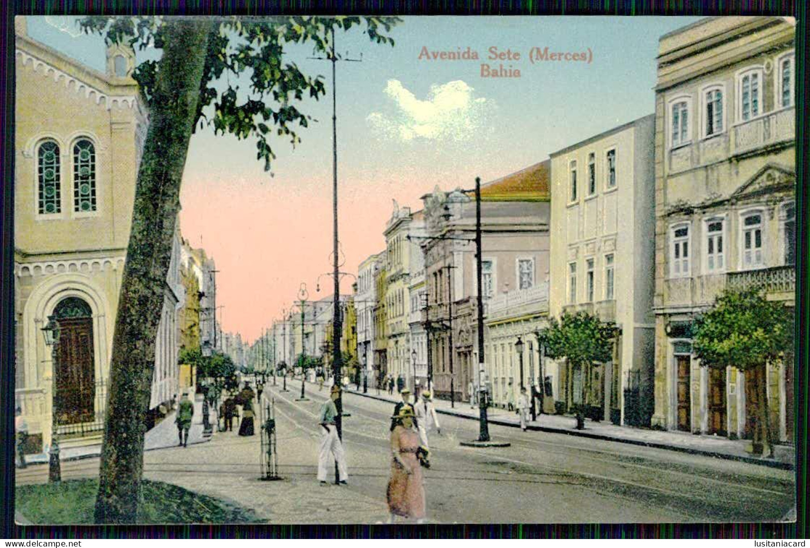 BAHIA - MERCES - Avenida Sete. ( Litho. Typ. Joaquim Ribeiro & Comp. Nº K 2326)  Carte Postale - Salvador De Bahia