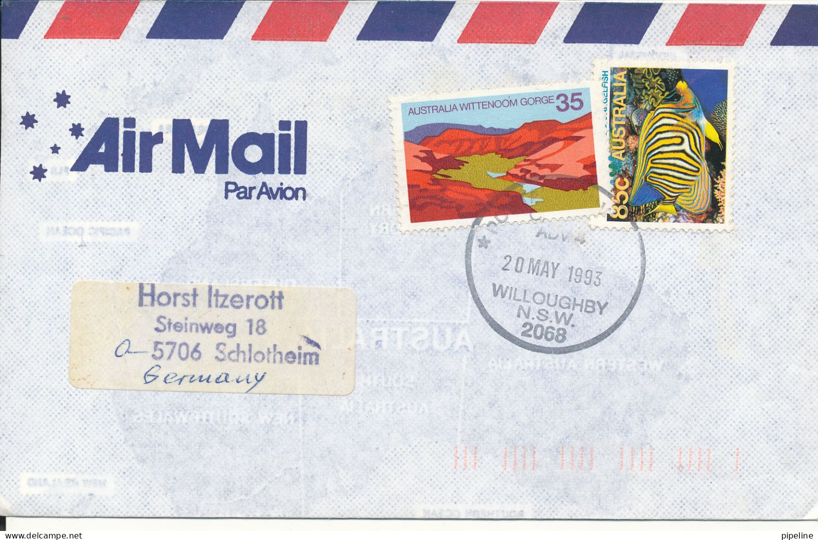 Australia Air Mail Cover Sent To Germany 20-5-1993 Topic Stamps - Covers & Documents