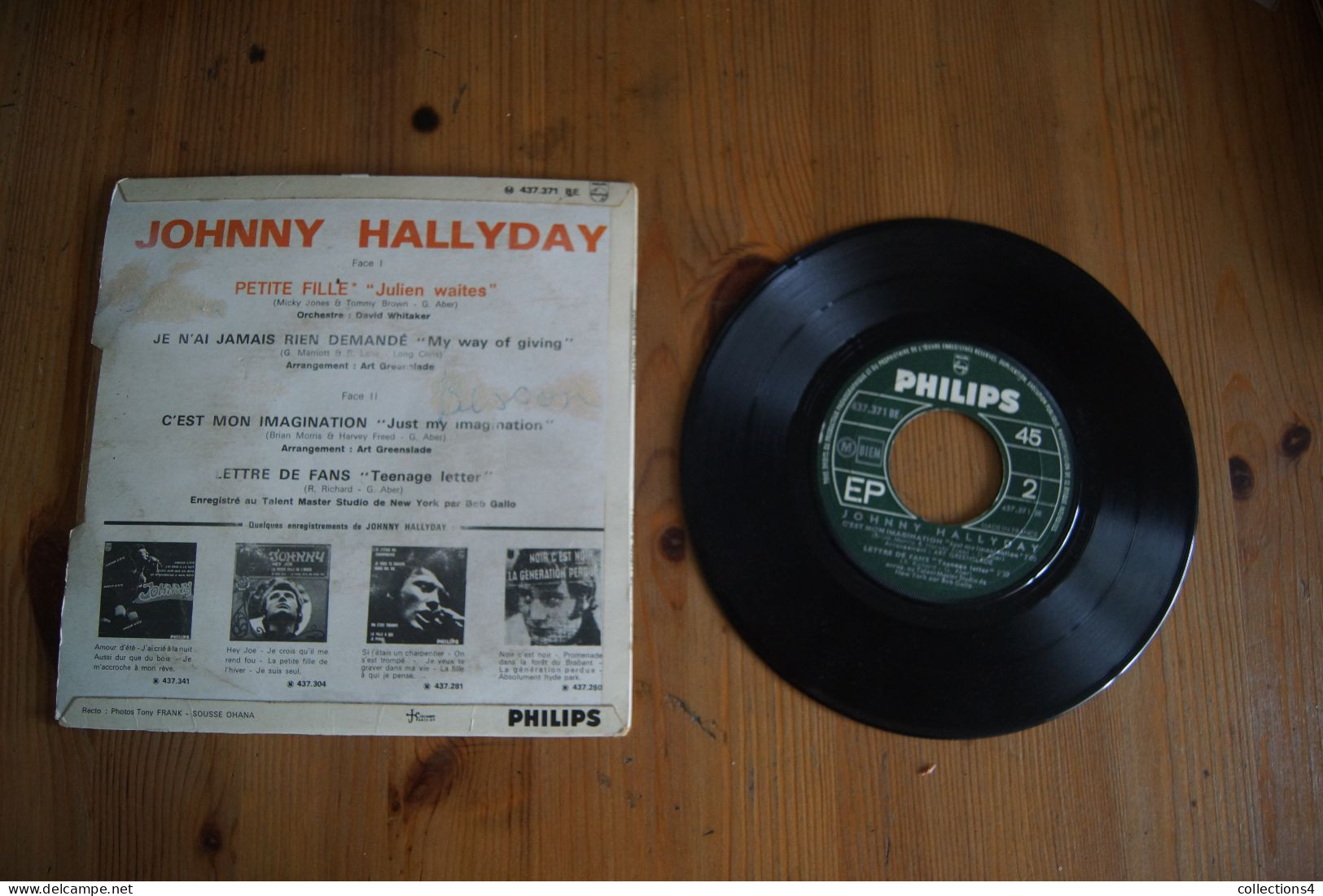 JOHNNY HALLYDAY  PETITE FILLE EP 1967 VARIANTE - 45 G - Maxi-Single