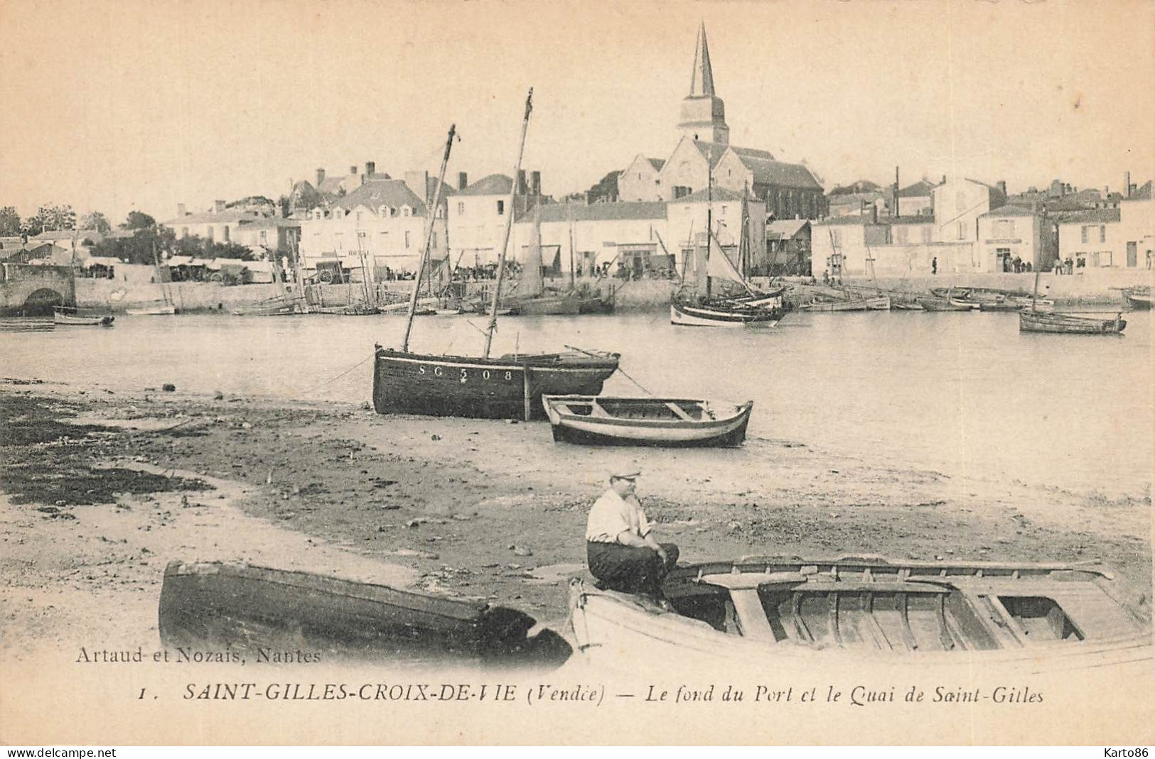 St Gilles Croix De Vie * Le Fond Du Port Et Le Quai De St Gilles - Saint Gilles Croix De Vie