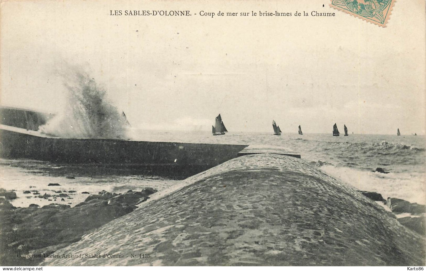 Les Sables D'olonne * Coup De Mer Sur Le Brise Lames De La Chaume - Sables D'Olonne