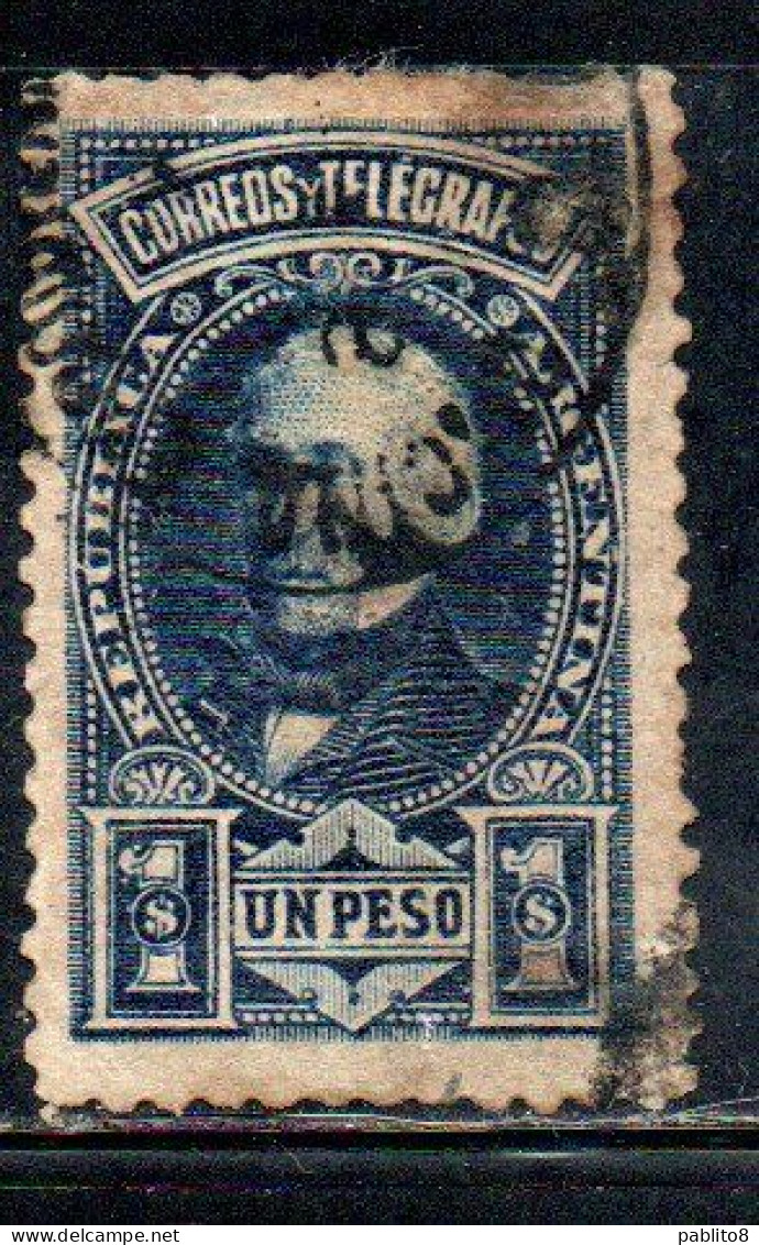 ARGENTINA 1891 JOSE DE SAN MARTIN 1p USED USADO OBLITERE' - Usati