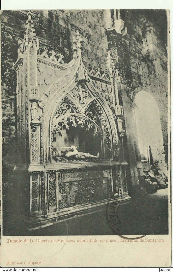 Portugal - Santarem - Tumulo De D. Duarte De Menezes Depositado No Museu Distrital - 2 Scans - Santarem