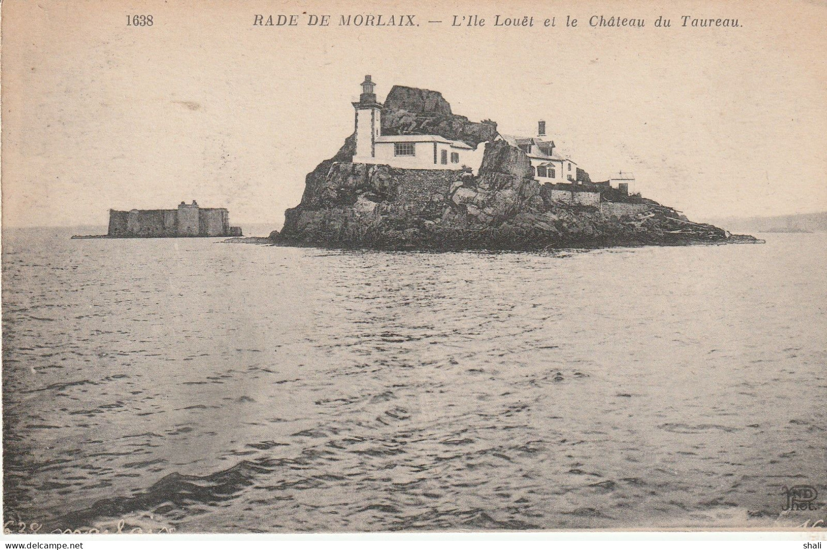 CPA RADE DE MORLAIX L' ILE LOÜET ET LE CHATEAU DU TAUREAU - Morlaix