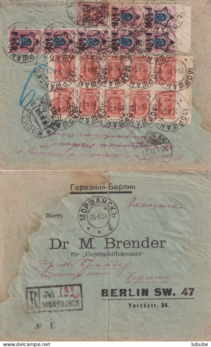 R Brief  Morshansk - Berlin  (Inflation)        1923 - Briefe U. Dokumente