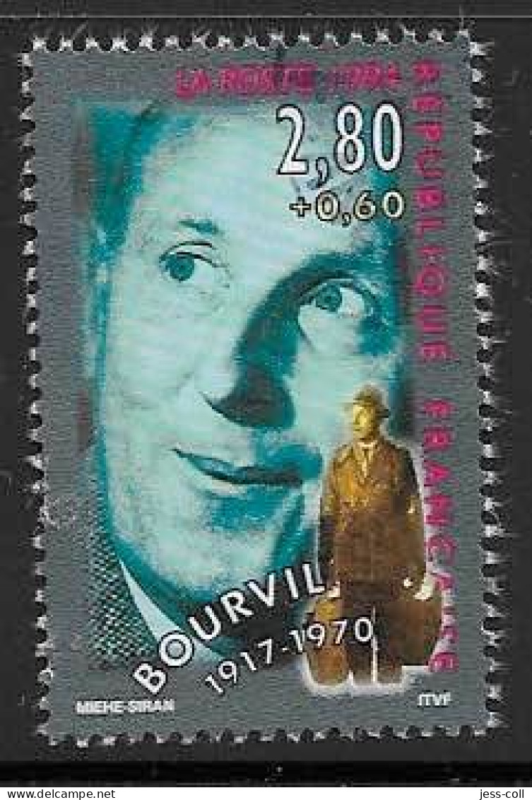 Yvert 2900 2 F 80 + 60 C Bourvil - O - Used Stamps