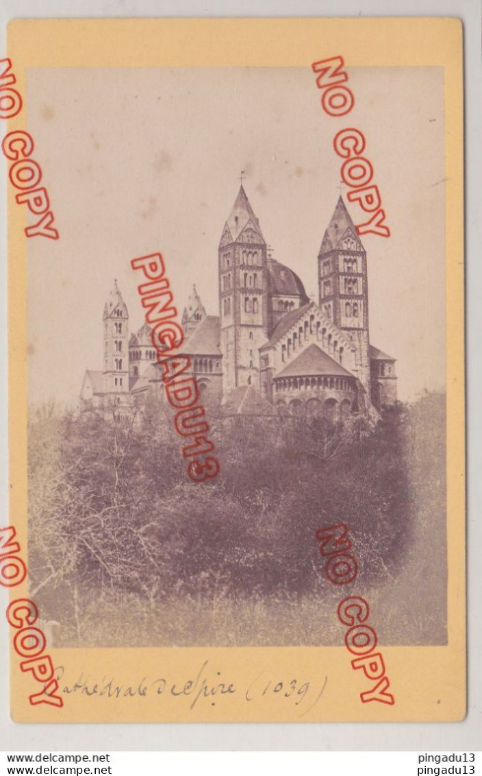 Au Plus Rapide Photo Format Cabinet Fin XIX E Siècle Cathédrale De Spire Speyer - Oud (voor 1900)