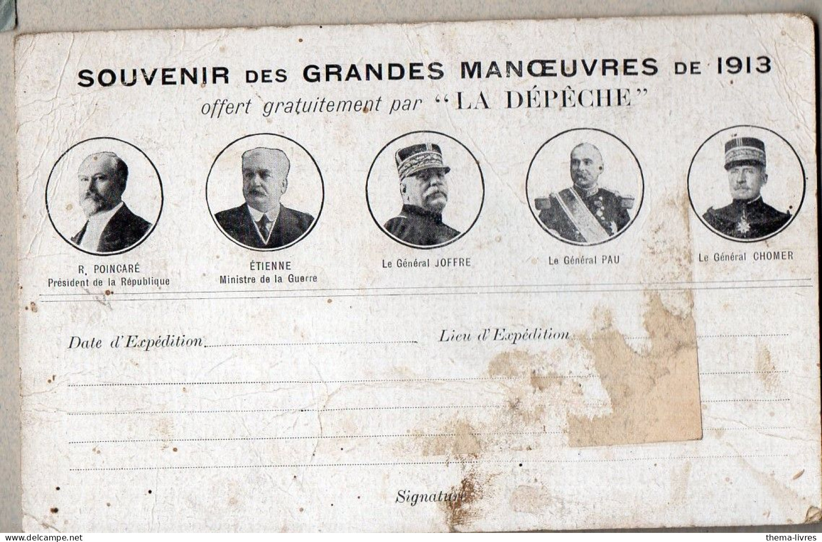 CPA 1913 SOUIVENIR DES GRANDES MANOEUVRES  (offerte Par La Dépêche ° (PPP46893) - Maniobras