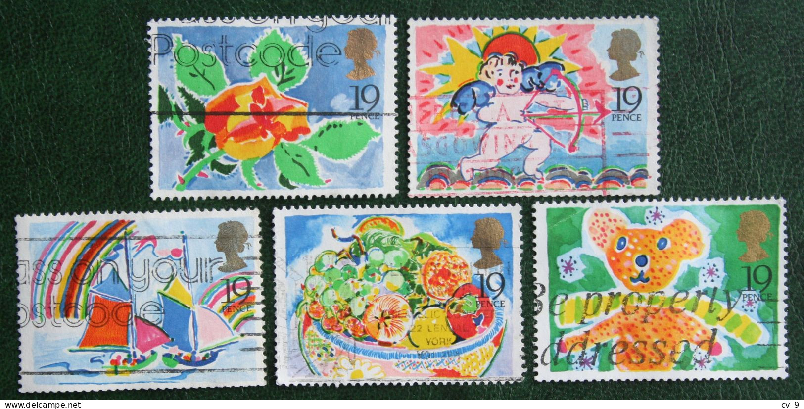 Greetings Stamps Bear Cupido (Mi 1189-1193) 1989 Used Gebruikt Oblitere ENGLAND GRANDE-BRETAGNE GB GREAT BRITAIN - Gebruikt