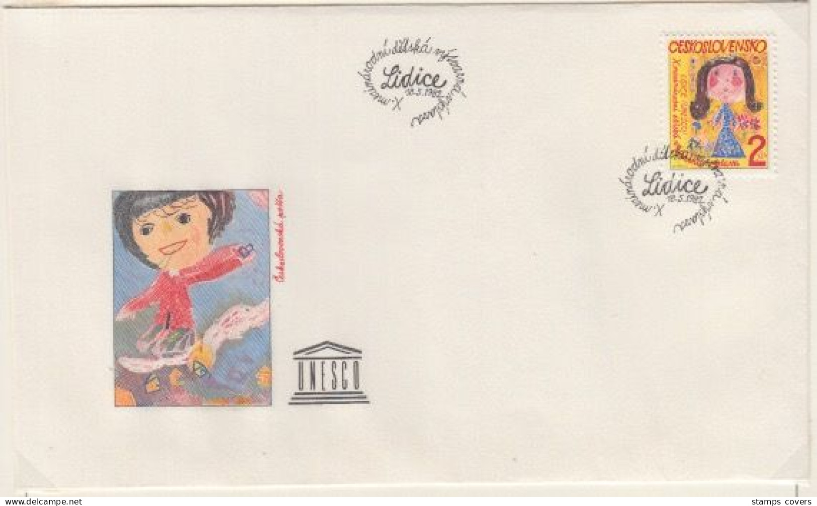 CESKOSLOVENSKO FDC MICHEL 2660 Unesco Lidice - FDC