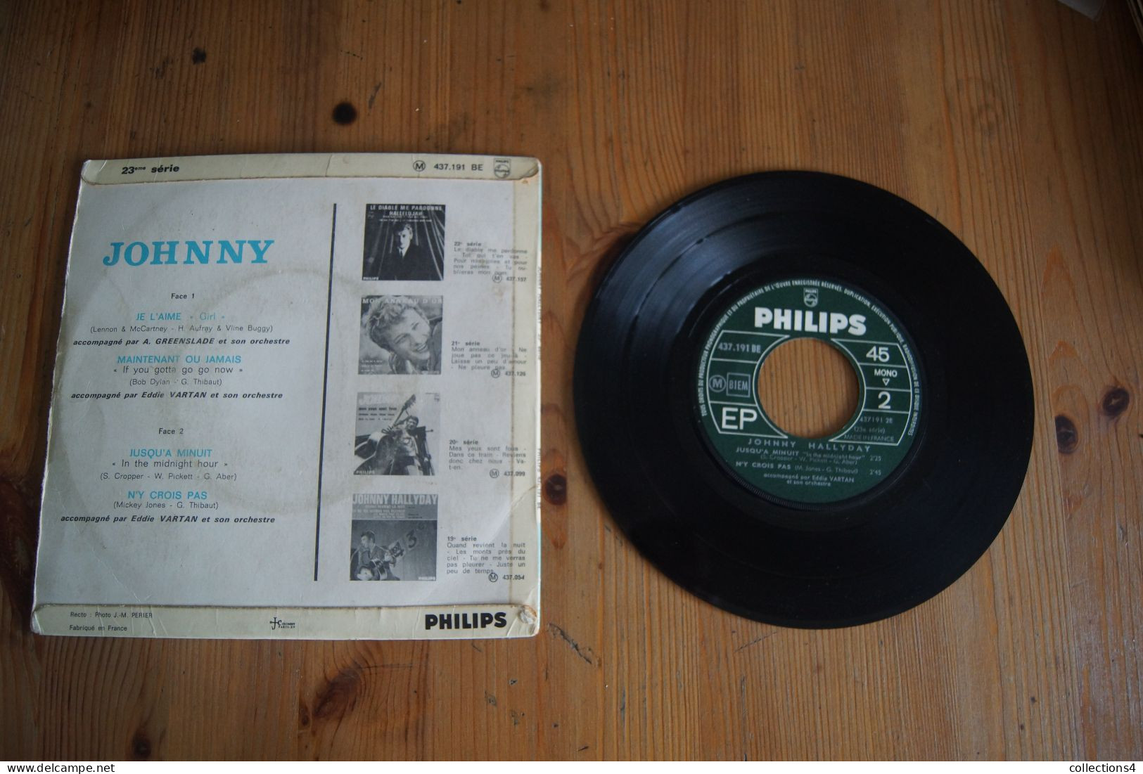 JOHNNY HALLYDAY  JE L AIME EP 1966 VARIANTE BEATLES BOB DYLAN - 45 Rpm - Maxi-Single