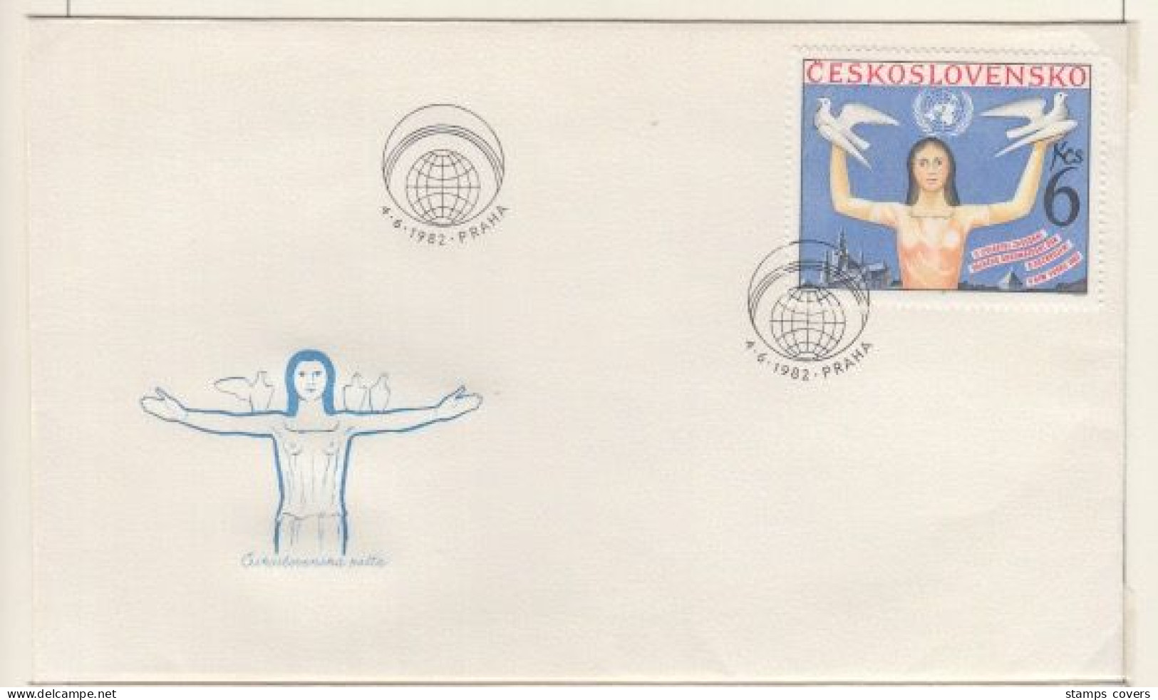 CESKOSLOVENSKO FDC MICHEL 2666 United Nation - FDC