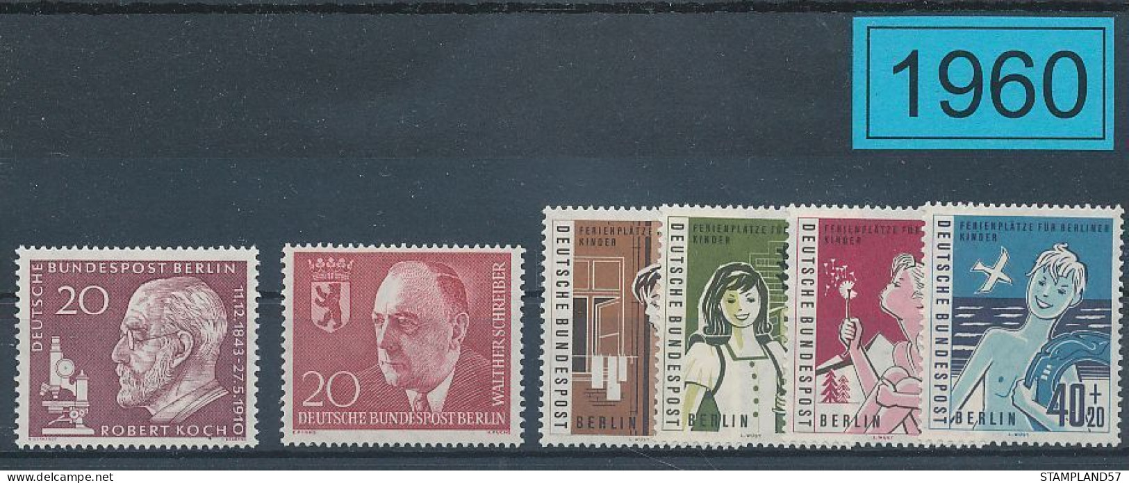 Allemagne 1960  BERLIN NEUF ** ANNEE COMPLETE Cote :  3€ - Neufs