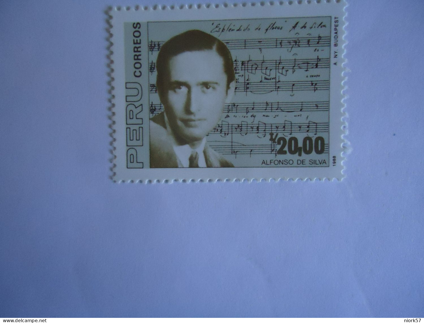 PERU MNH  STAMPS  1988  MUSICS ALFONSO  DE SILVA - Pérou