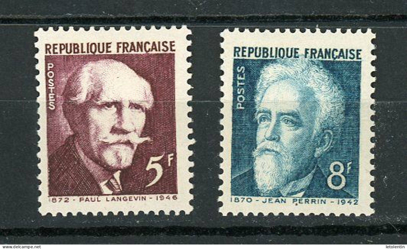 FRANCE - PERSONNAGES - N° Yvert  820+821 ** - Unused Stamps