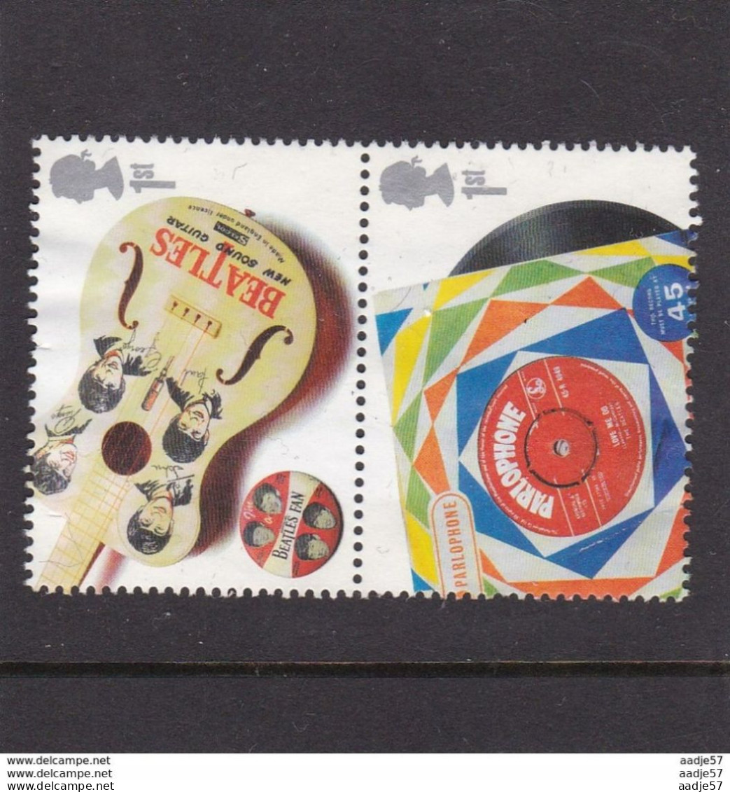 Great Britain 2007 Single 1st Stamp From Beatles Album Covers Mini Sheet. NO GUM - Nuovi