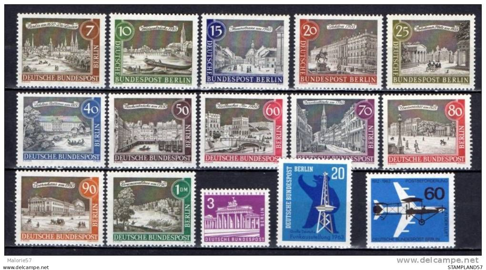 Allemagne 1962/63  BERLIN NEUF ** ANNEE COMPLETE Cote :  6€ - Unused Stamps