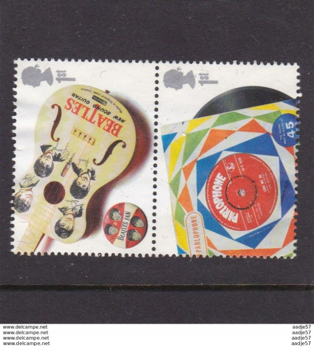 Great Britain 2007 Single 1st Stamp From Beatles Album Covers Mini Sheet. NO GUM - Nuovi