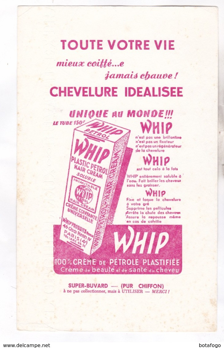 BUVARD WHIP CREME DE PETROLE PLASTIFIEE - Parfums & Beauté