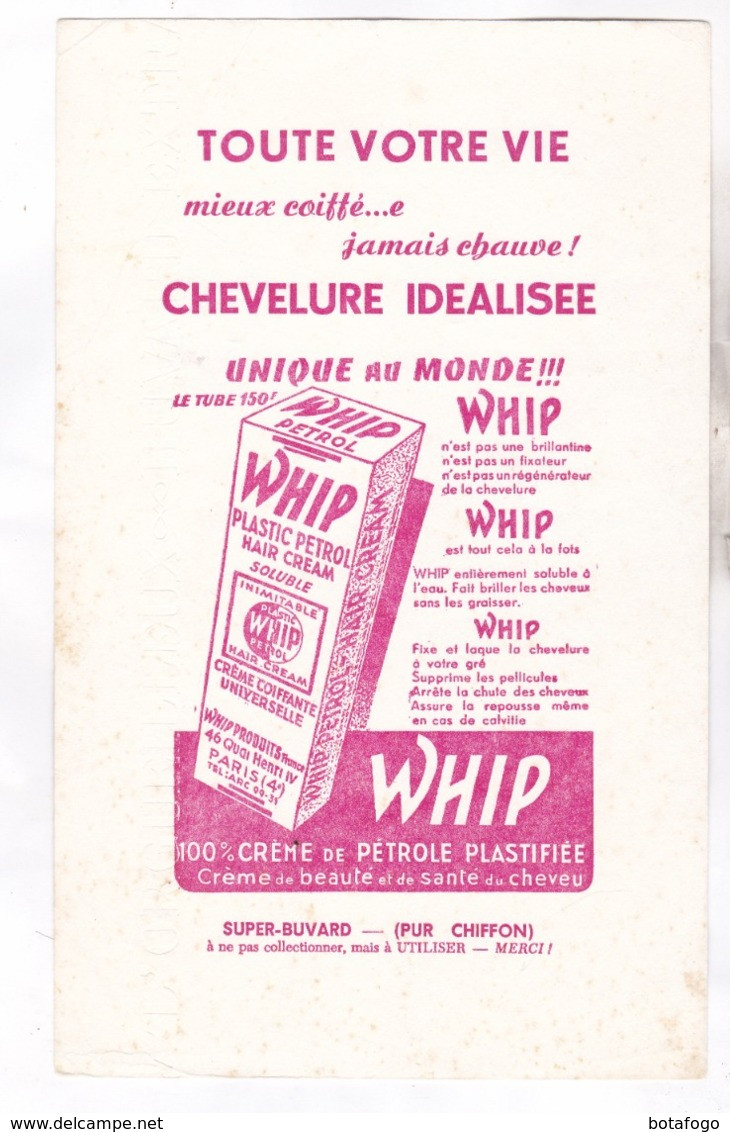 BUVARD WHIP CREME DE PETROLE PLASTIFIEE - Parfum & Cosmetica