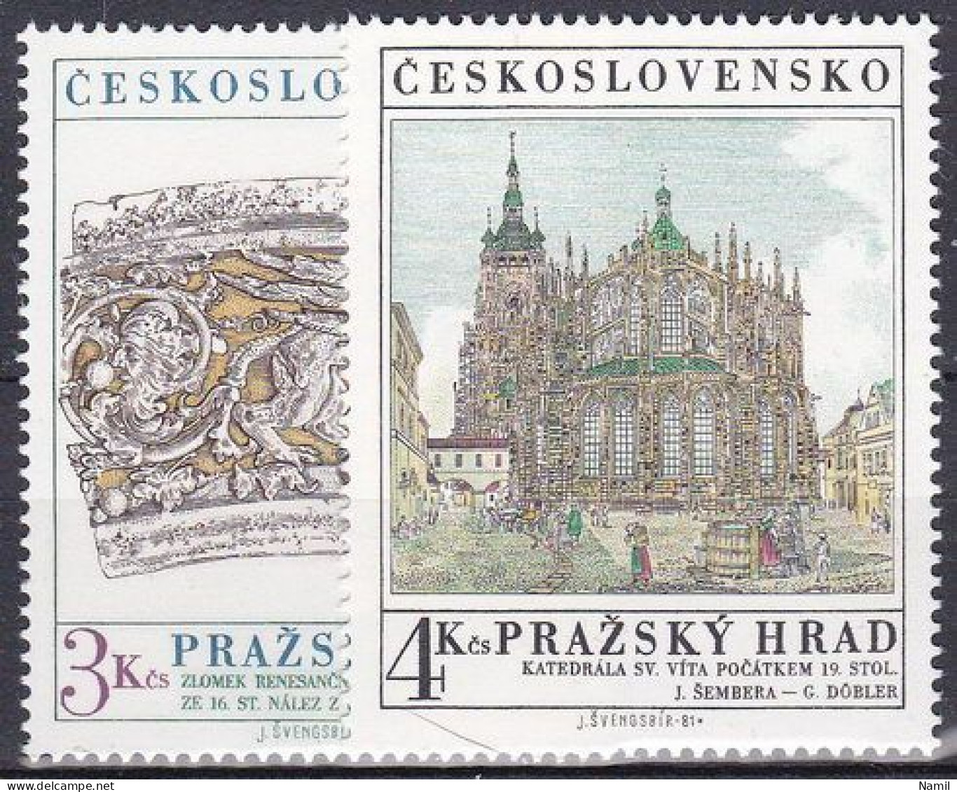 ** Tchécoslovaquie 1981 Mi 2639-40 (Yv 2462-3), (MNH)** - Unused Stamps