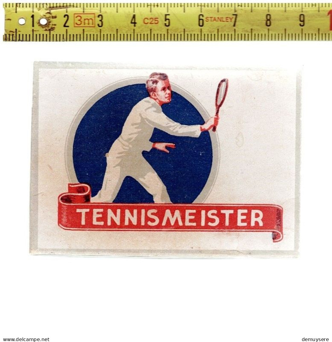 LADE T - Oude Kartonnen Doos Tennis Champion Cigarillo's, Motief Tennis - Ancienne Boîte En Carton De Cigarillos Tennis - Estuches Para Puros