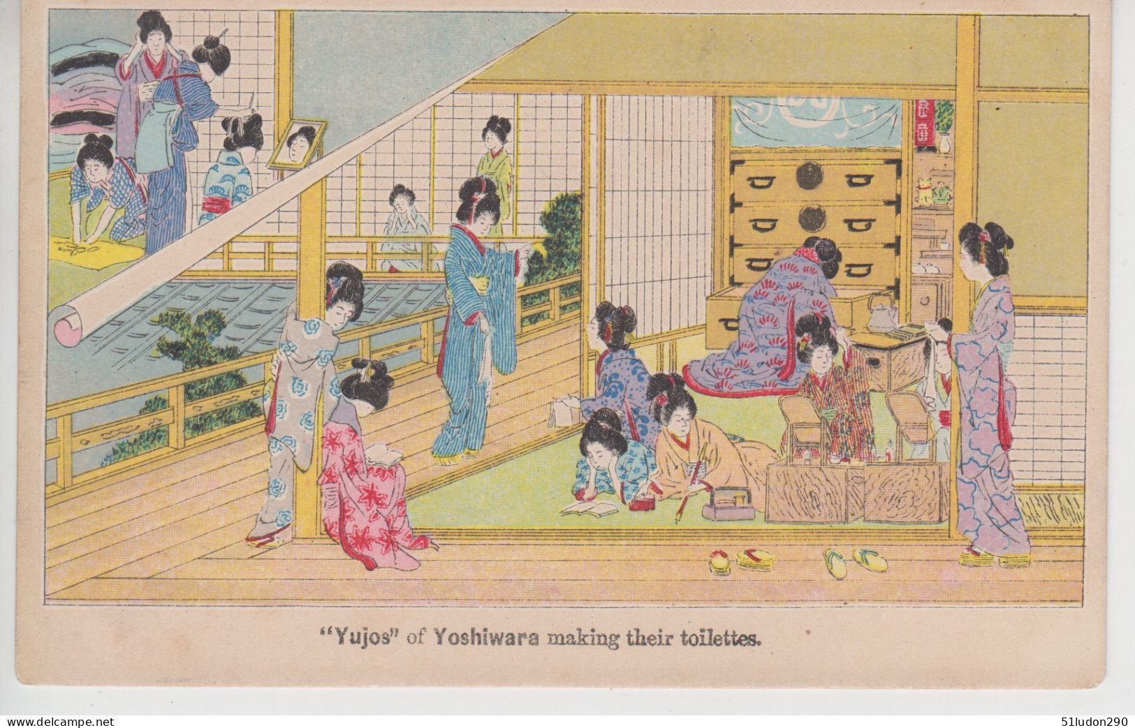 CPA Précurseur Japan / Japon - "yujos" Of Yoshiwara Making Their Toilettes - Autres & Non Classés