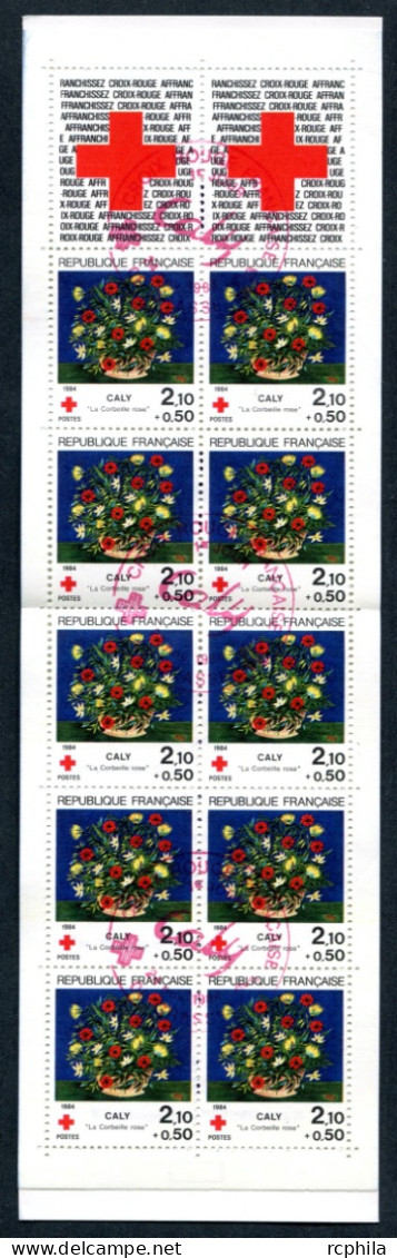 RC 27293 FRANCE N° 2345 CARNET CROIX ROUGE 1984 OBLITÉRÉ TB ( VOIR DESCRIPTION ) - Cruz Roja