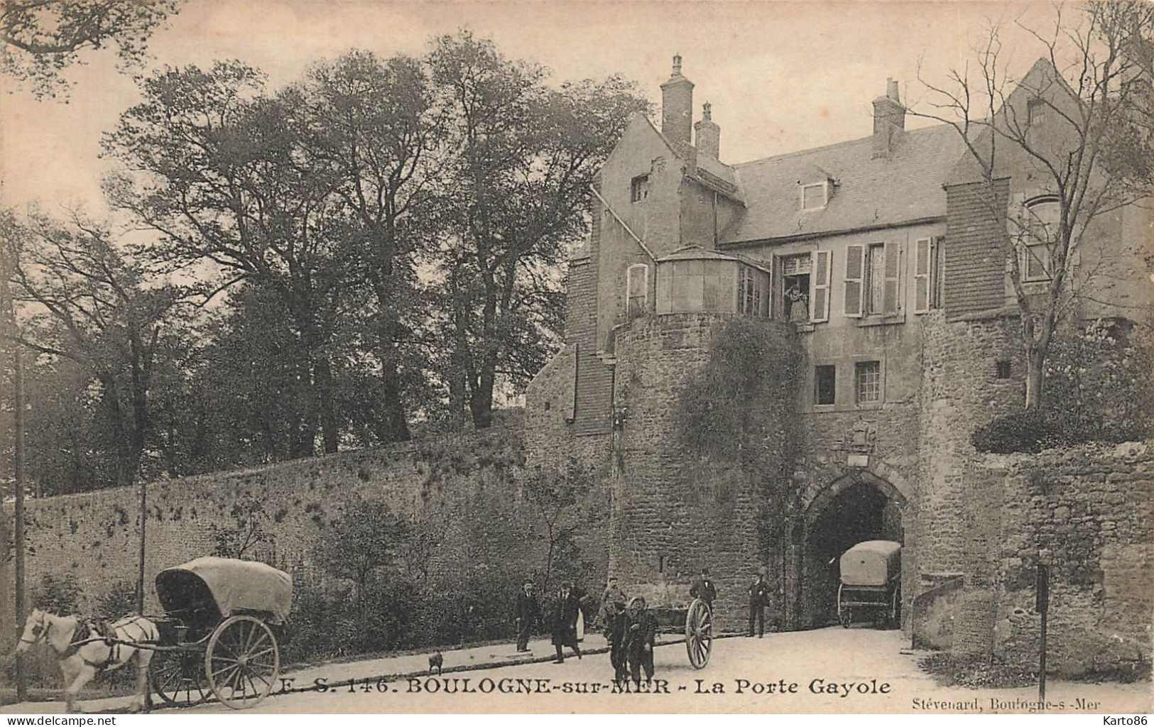 Boulogne Sur Mer * Rue Et La Porte Cayole * Attelage - Boulogne Sur Mer