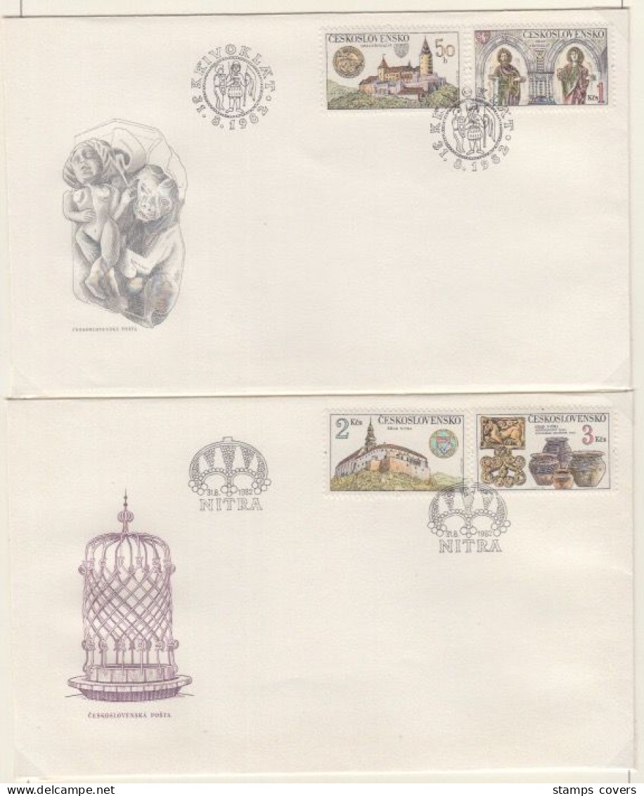 CESKOSLOVENSKO FDC MICHEL 2671/74 Burg & Chateaux - FDC