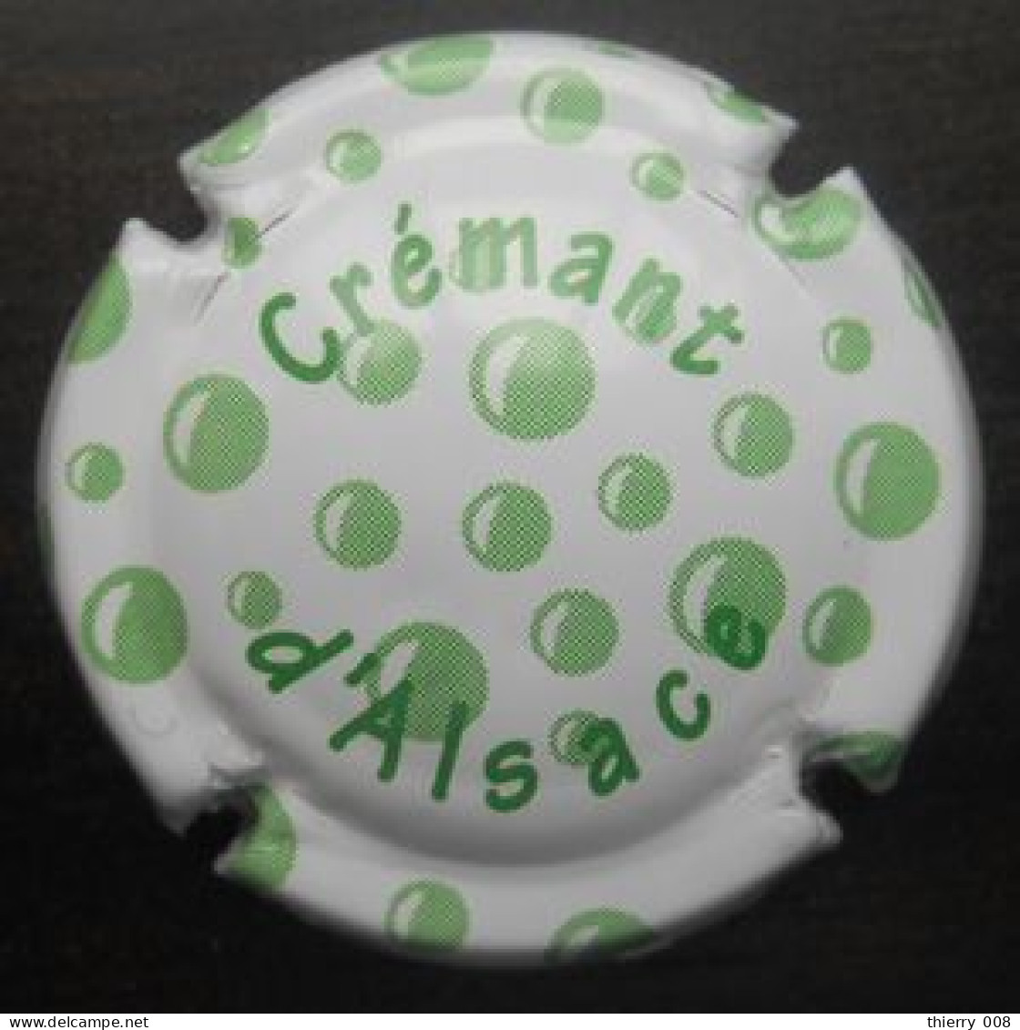 Capsule Muselet Crémant D' Alsace  Bulle Bulles Vertes - Altri & Non Classificati