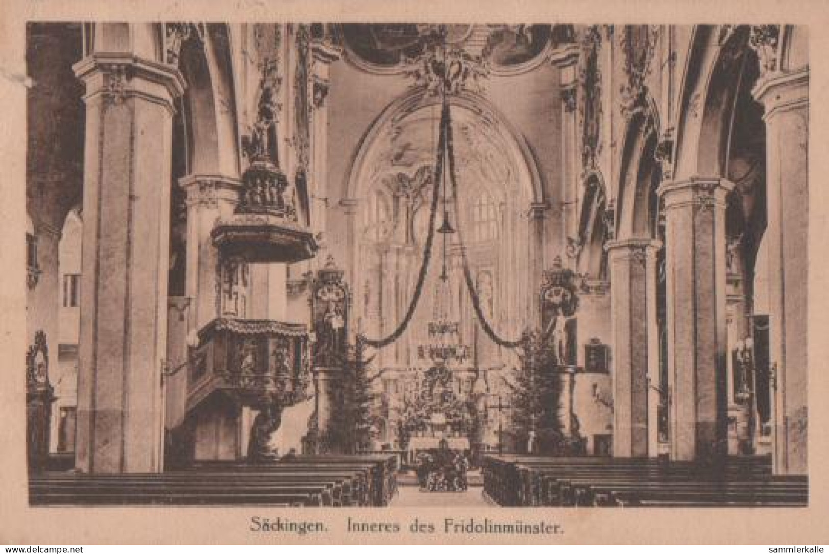 22862 - Bad Säckingen - Säckingen - Fridolinmünster Innen - 1923 - Bad Säckingen