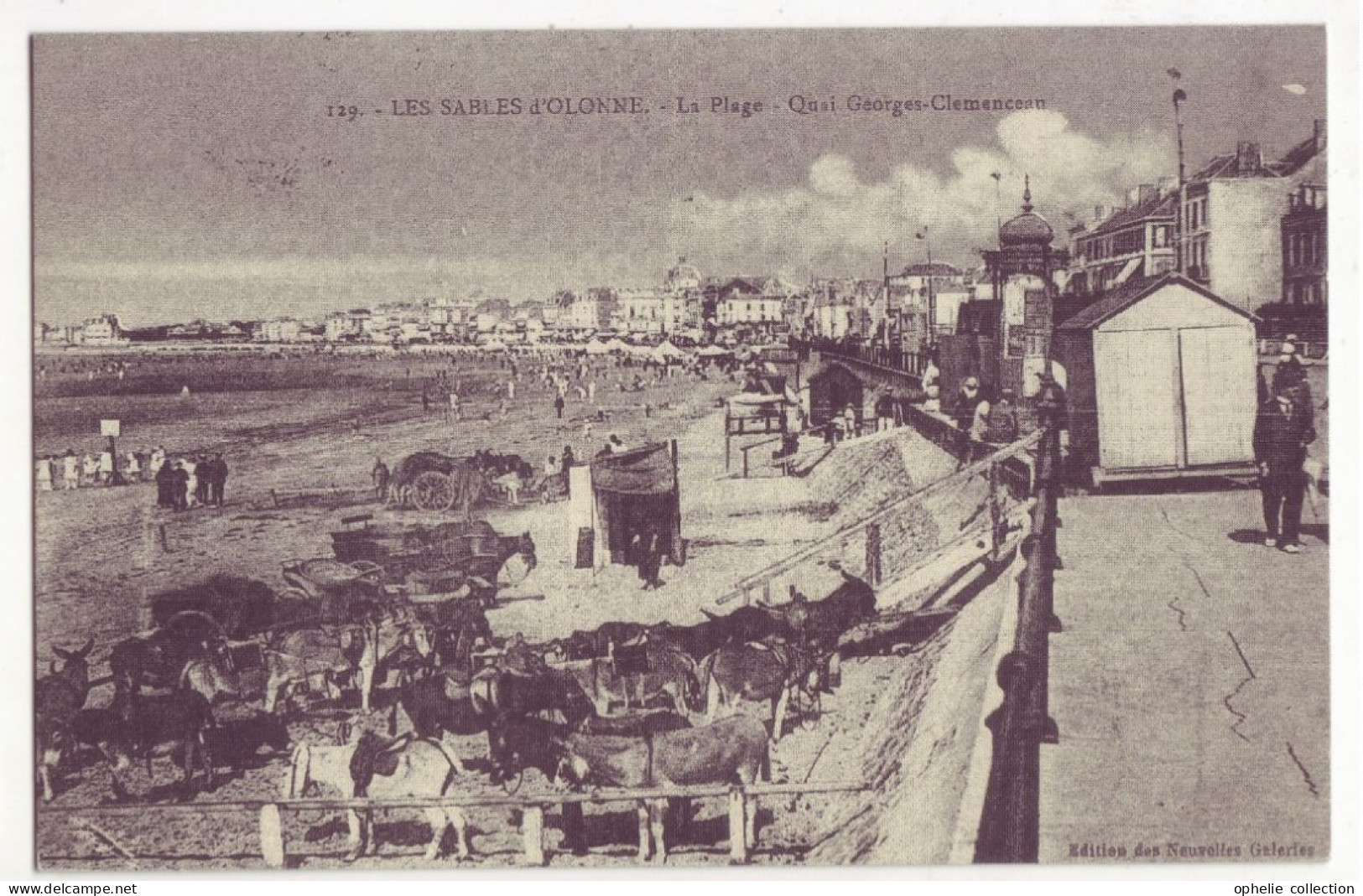 France - 85 - Les Sables D'Olonne - La Plage - Quai Georges Clémenceau - Repro. D'une Ancienne Carte Postale - 6473 - Autres & Non Classés