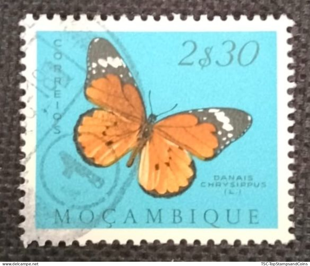 MOZPO0398U6 - Mozambique Butterflies  - 2$30 Used Stamp - Mozambique - 1953 - Mozambique