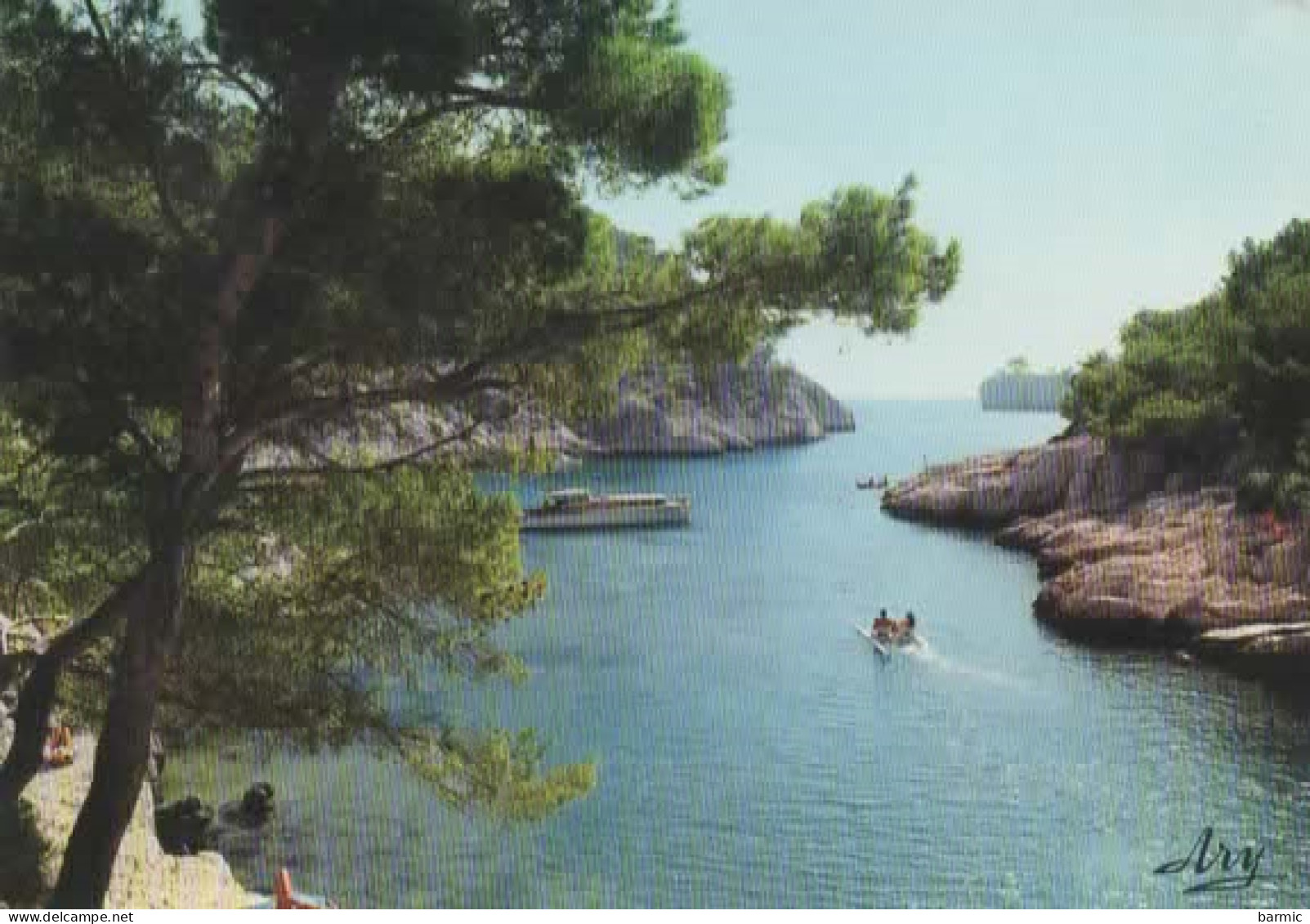 CASSIS, CALANQUE DE PORT PIN, PEDALO, BATEAU, CANOE COULEUR REF 15121 - Cassis