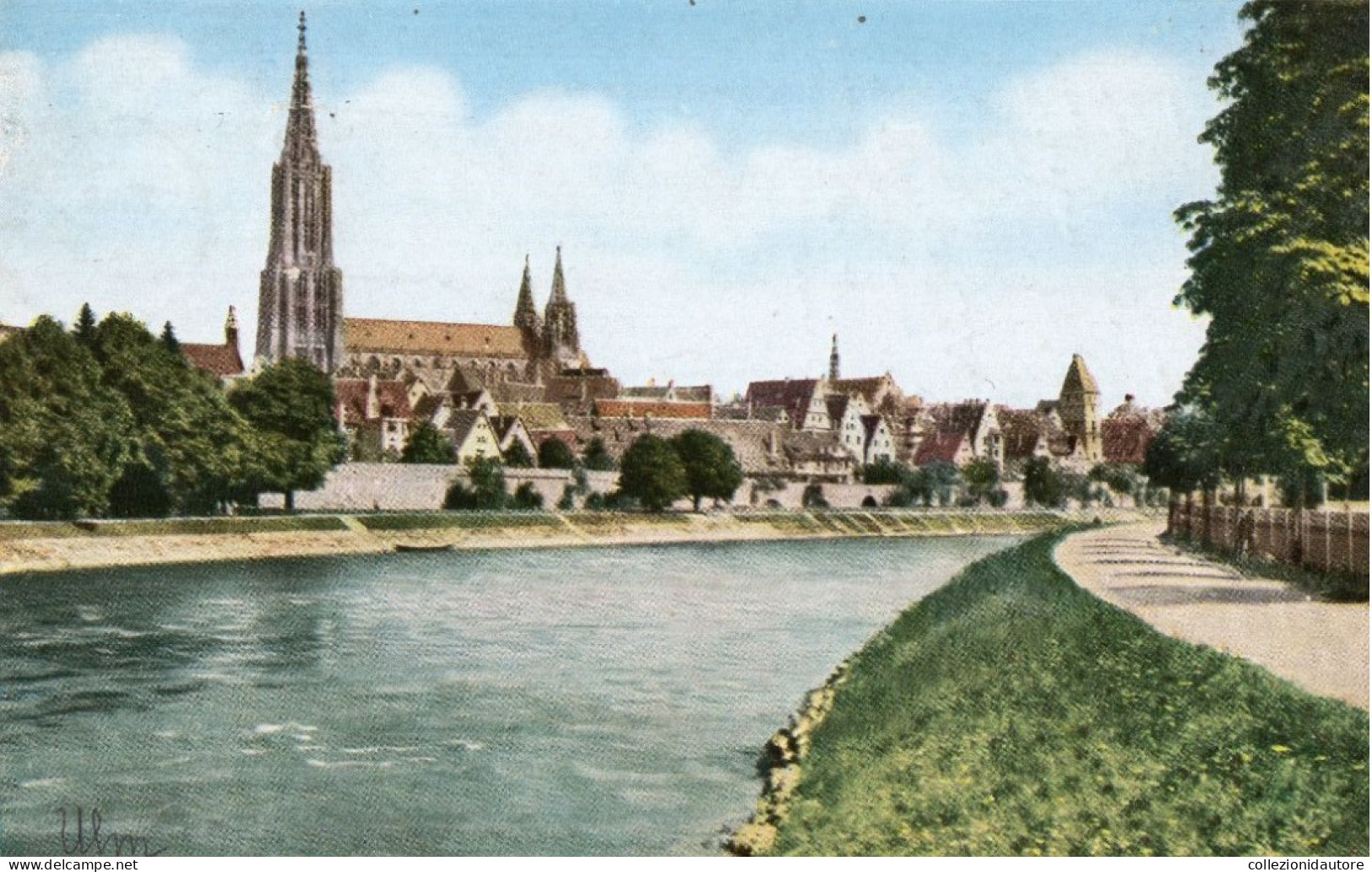 ULM AN DER DONAU - CARTOLINA FP SPEDITA NEL 1931 TIMBRO KRIEGS HILFS: 1942 WERK - Ulm