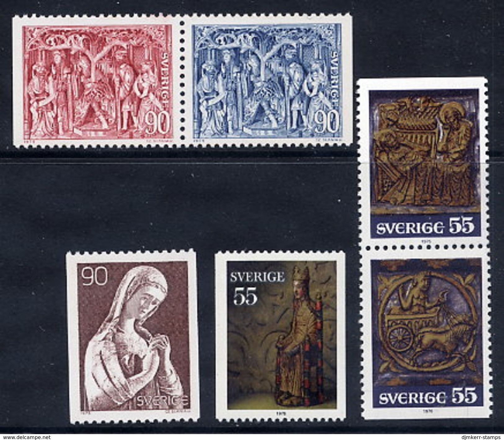 SWEDEN 1975 Christmas MNH / **.  Michel 926-31 - Unused Stamps