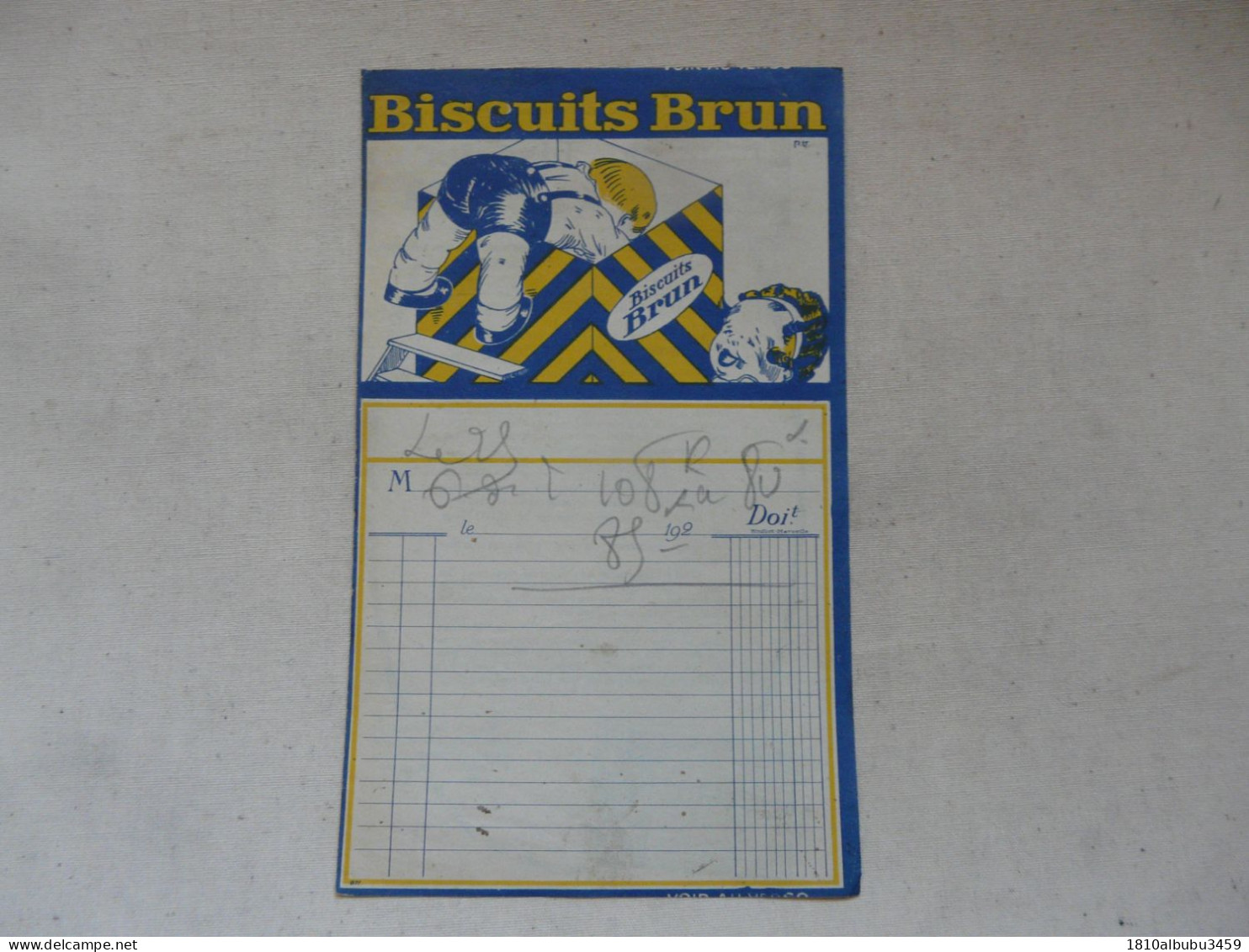 VIEUX PAPIERS - PUBLICITE : BISCUITS BRUN - Reclame