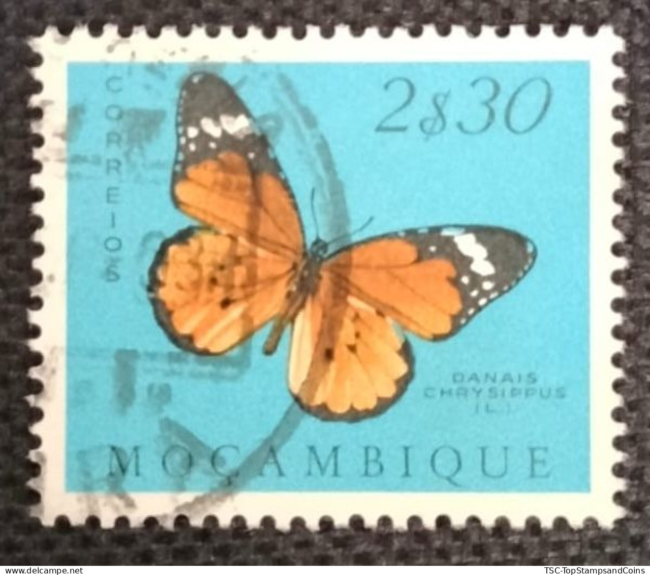 MOZPO0398U9 - Mozambique Butterflies  - 2$30 Used Stamp - Mozambique - 1953 - Mozambique
