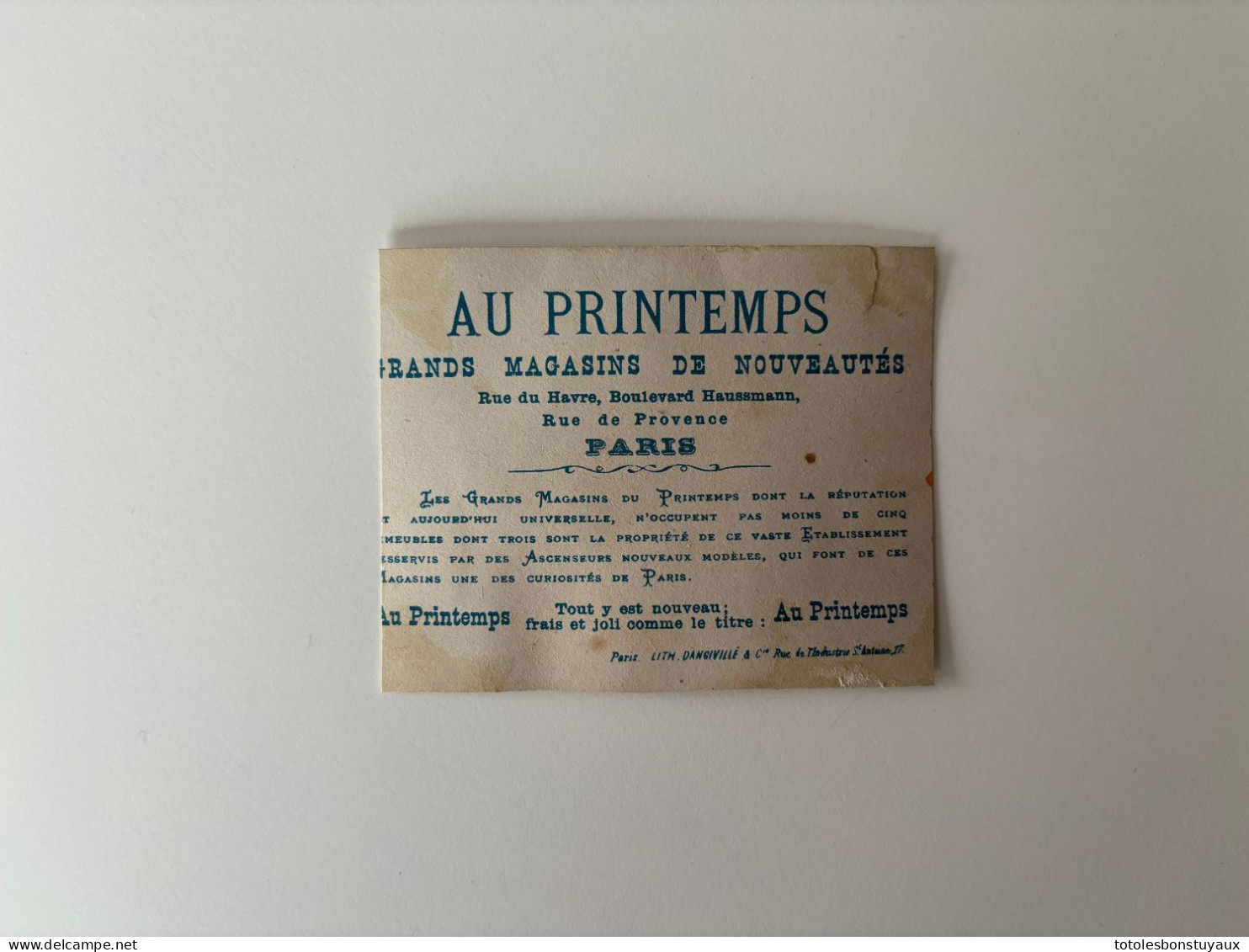 Ticket De Chaise Au Printemps Imp Dangiville Bon De Chaise Tambour Musicien Femme Robe Instrument Scène Galante - Autres & Non Classés